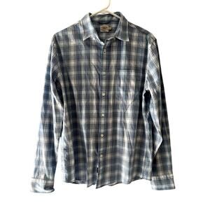 Men’s Faherty Shirt Large Plaid Long Sleeve Flannel Button Down Cotton Nylon